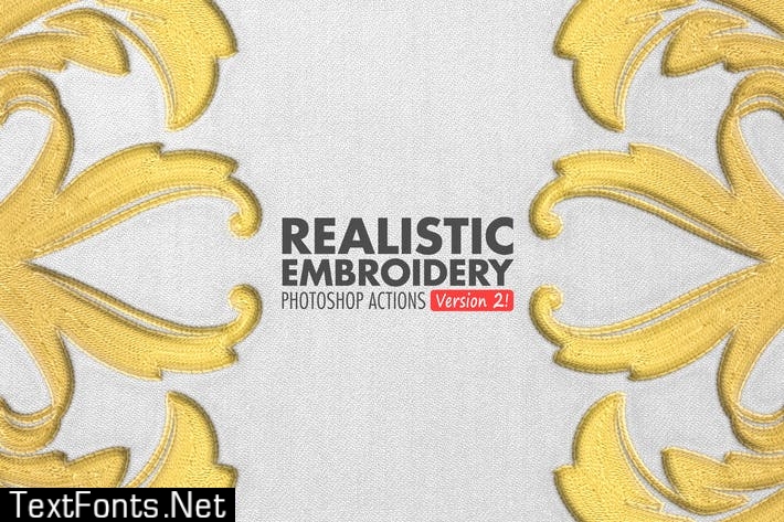 Realistic Embroidery 2 - Photoshop Actions