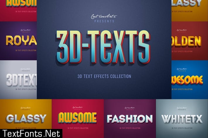 Retro Vintage 3D Text Effects