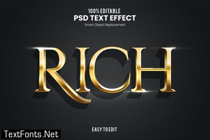 Rich - Elegant 3D PSD Text Effect