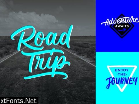 Road Trip & Adventure Lettering Overlays