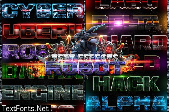 Robot Photoshop Text Effects