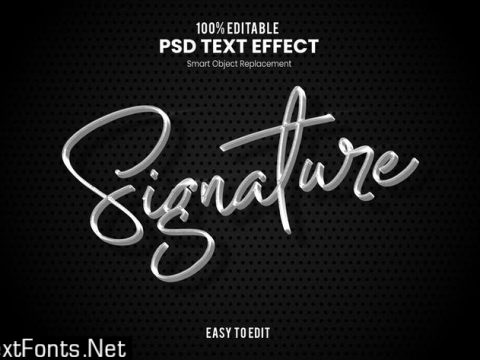 Signature - 3D Text Effect PSD