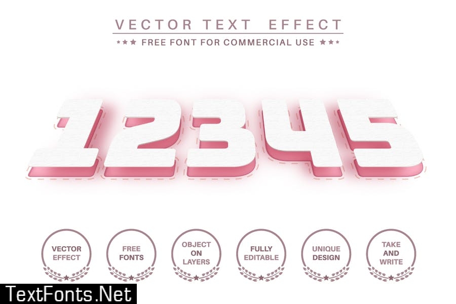 Slice paper - editable text effect, font style