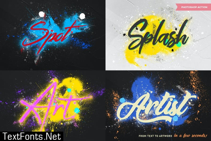 Spray Paint Photoshop Action