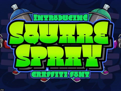 Square Spray Graffiti Font 1314287