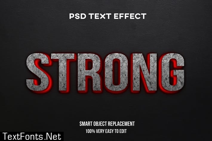 Strong lava text effect