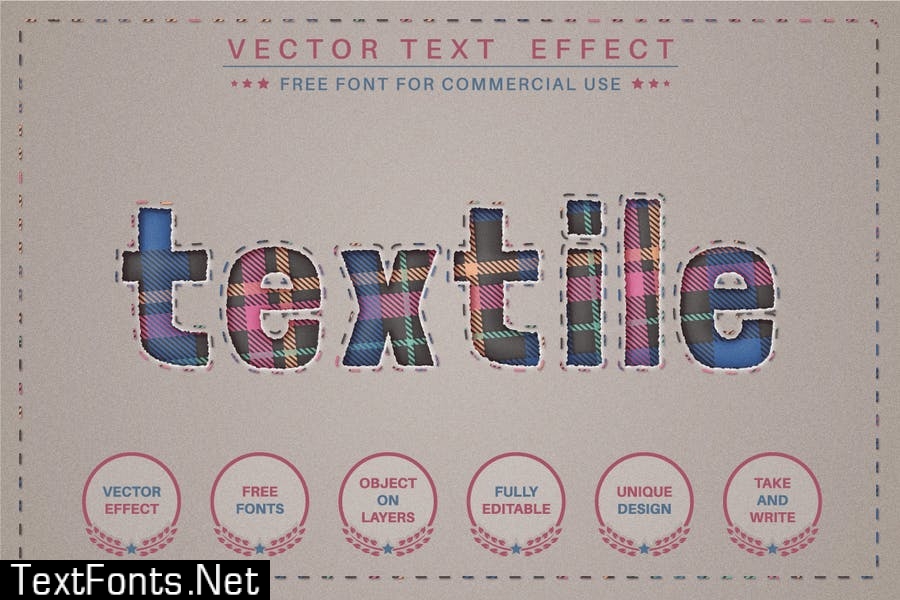 Tailor - editable text effect, font style