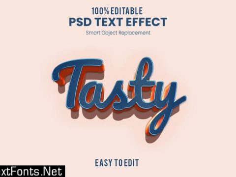 Tasty - Retro 3D Text Effect