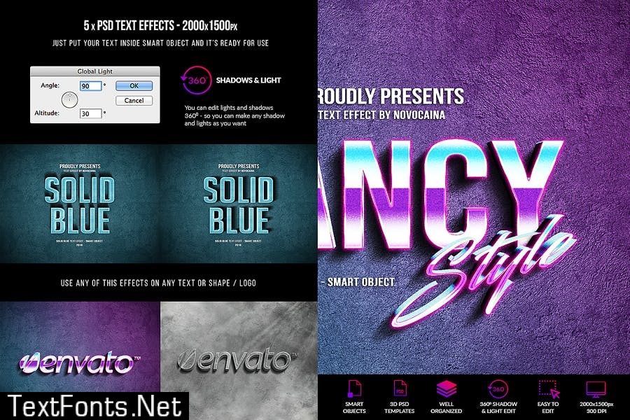 Text Effects Bundle - 10 PSD