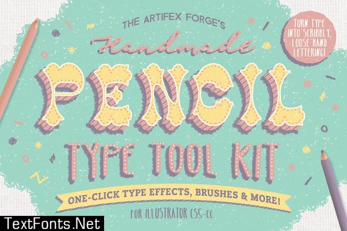 The Hand-drawn Pencil Type Tool Kit