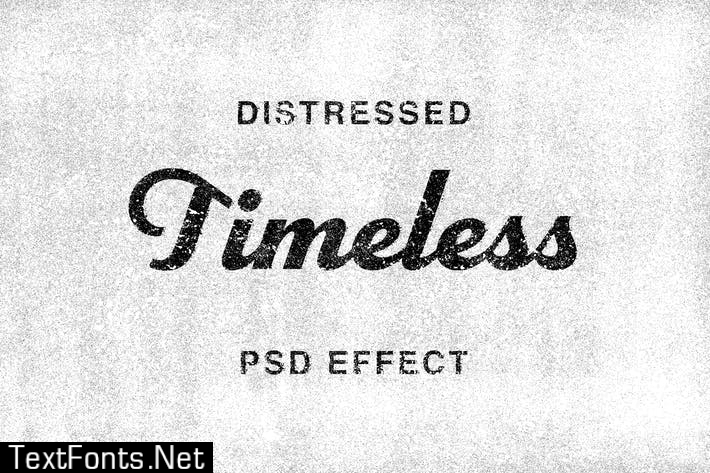 Timeless: Distressed Text Effect