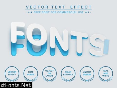 Torn paper - editable text effect, font style