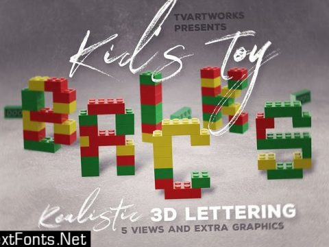 Toy Bricks 3D Lettering