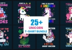 Unicorn T-Shirt Design Bundle 3