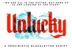 Unlucky - BlackLetter Font