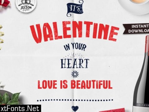 Valentines Day Lettering / Typography Overlay SVG