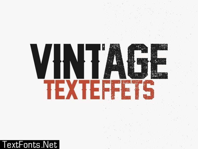 Vintage Retro Text Effects