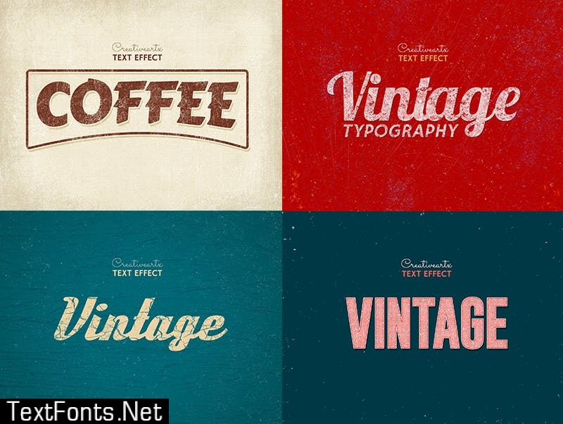 Vintage Retro Text Effects Col 8