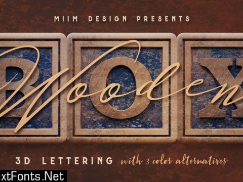 Vintage Wooden Box - 3D Lettering