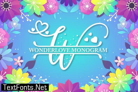 Wonderlove Monogram Font