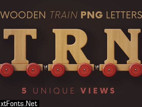 Wooden Train - 3D Lettering