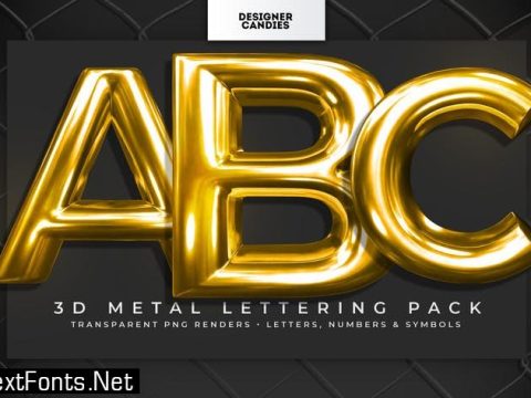 3D Metal Lettering Pack