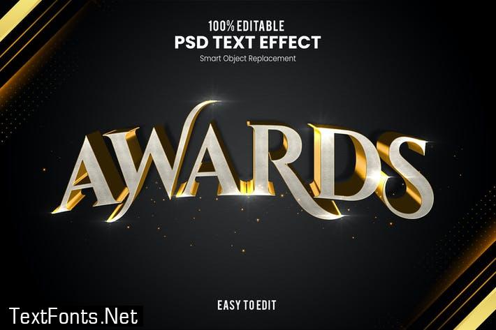 Awards - Elegant 3D PSD Text Effect