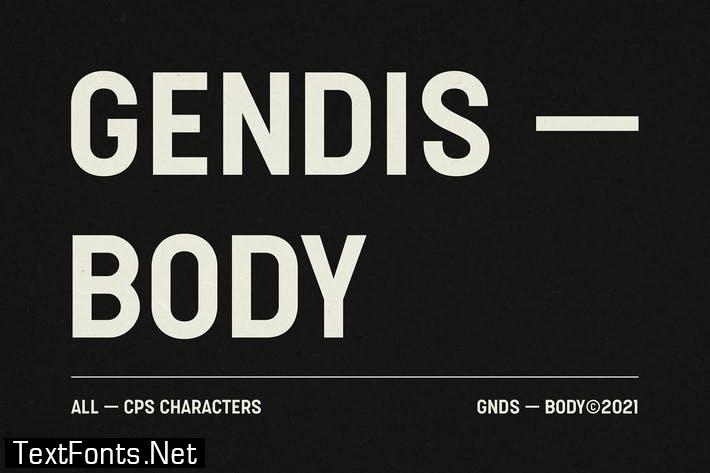 gendis body font free download