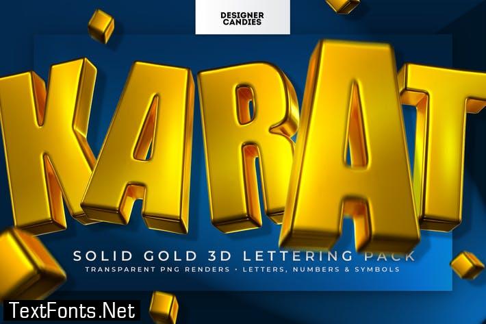 Karat ~ 3D Gold Lettering Pack