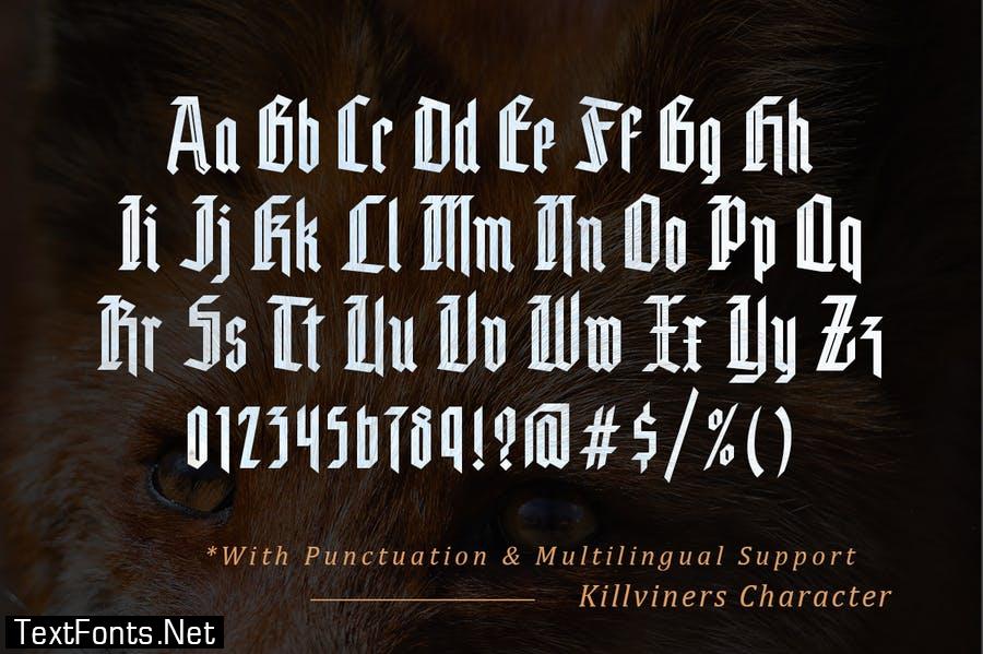 Killviners - Modern Blackletter Font