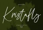 Kristafly Signature Brush Font