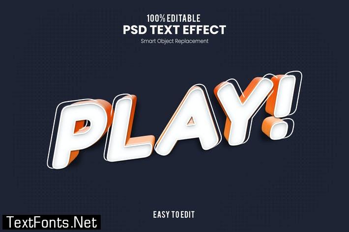 Play - Playful 3D PSD Text Effect