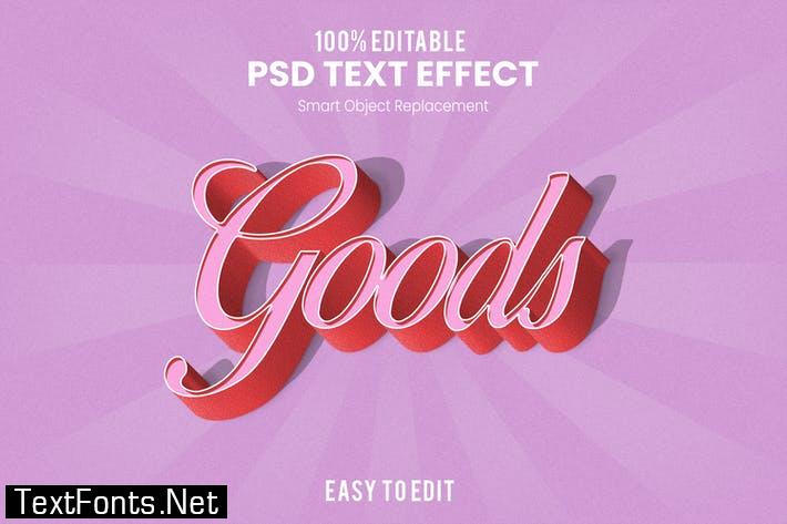 Retro 3D Text Effect Action PSD