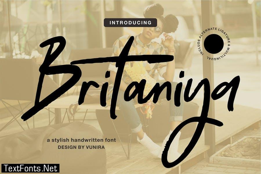 Britaniya | A Stylish Handwritten Font