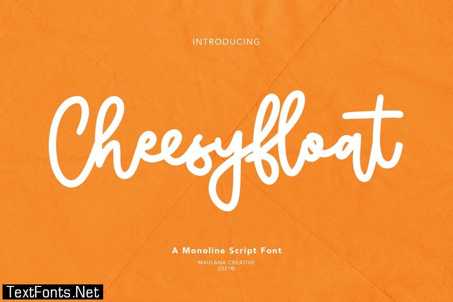 Cheesyfloat Monoline Script Font