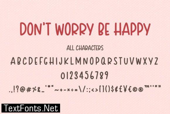 Don't Worry Be Happy Font