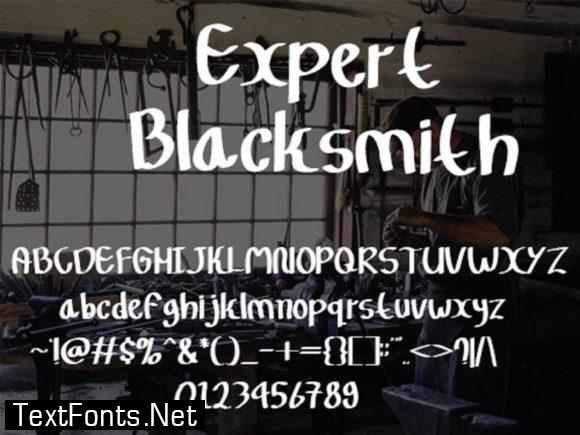 Expert Blacksmith Font