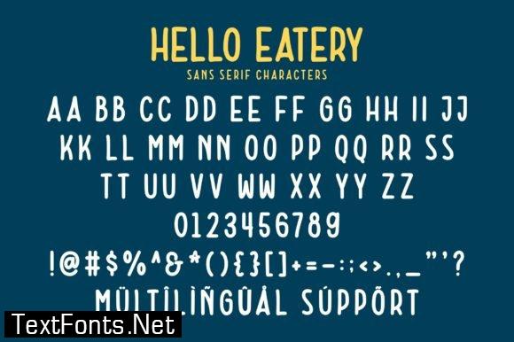 Hello Eatery Font