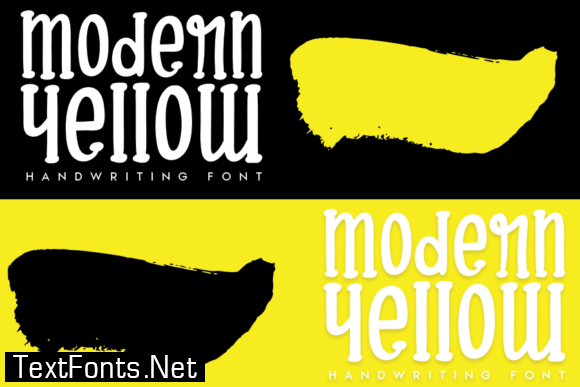 Modern Yellow Font