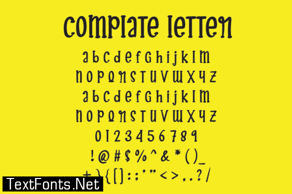 Modern Yellow Font