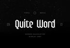 Quite Word - Modern Blackletter Font