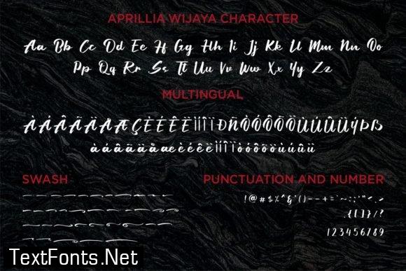 Title Aprillia Wijaya Font