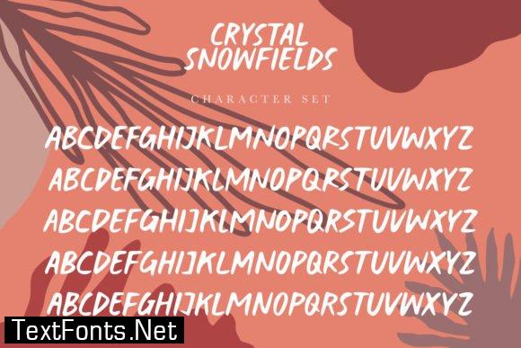 Title Crystal Snowfields Font