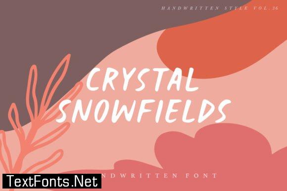 Title Crystal Snowfields Font