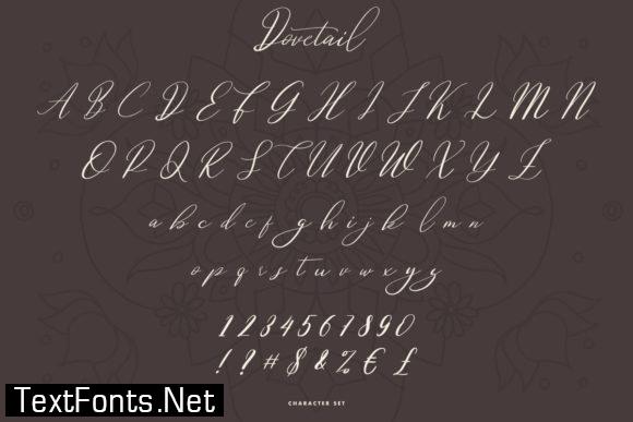 Title Dovetail Font