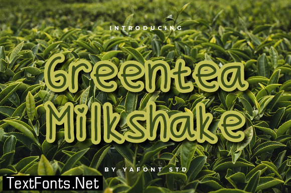 Title Greentea Milkshake Font