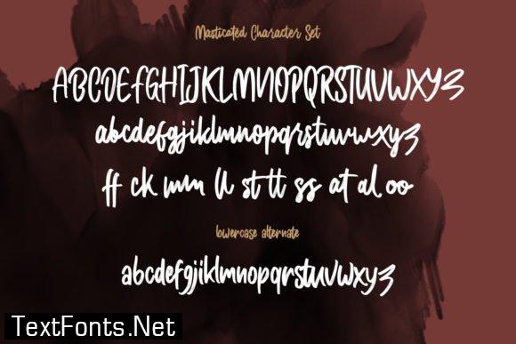 Title Masticated Font Font