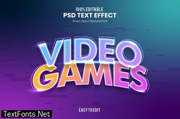 Video Games - Sporty PSD Text Effect