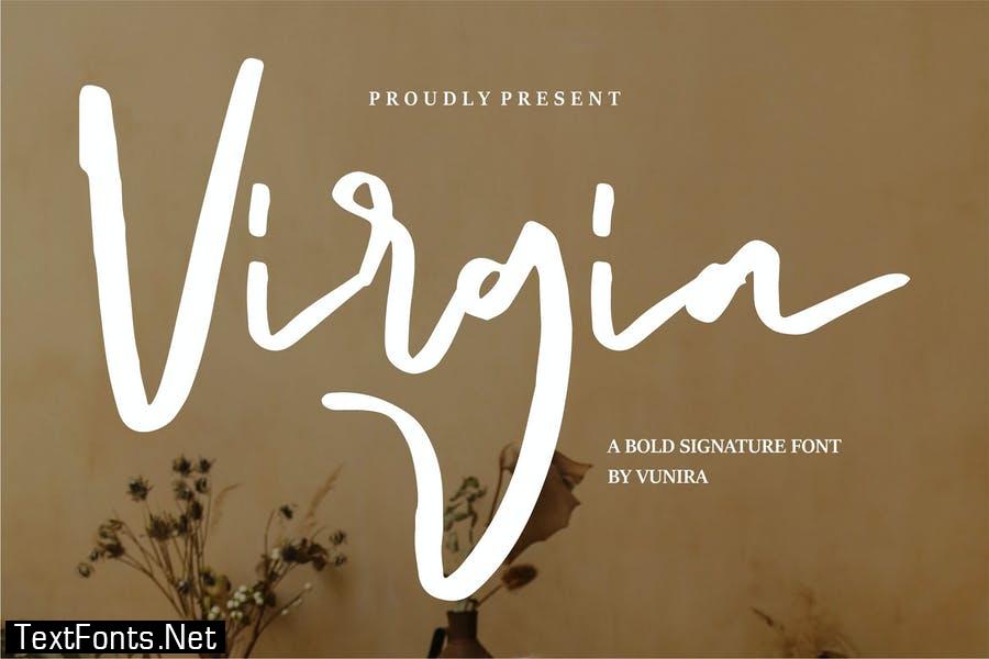 Virgia | A Bold Signature Font