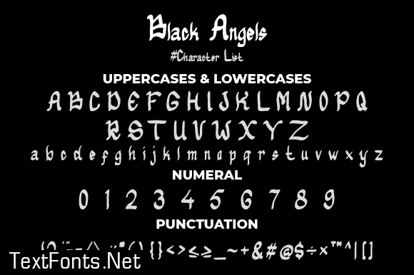 Black Angels Font